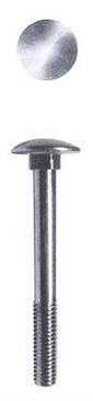 Болт меблевий DIN 603, білий цинк